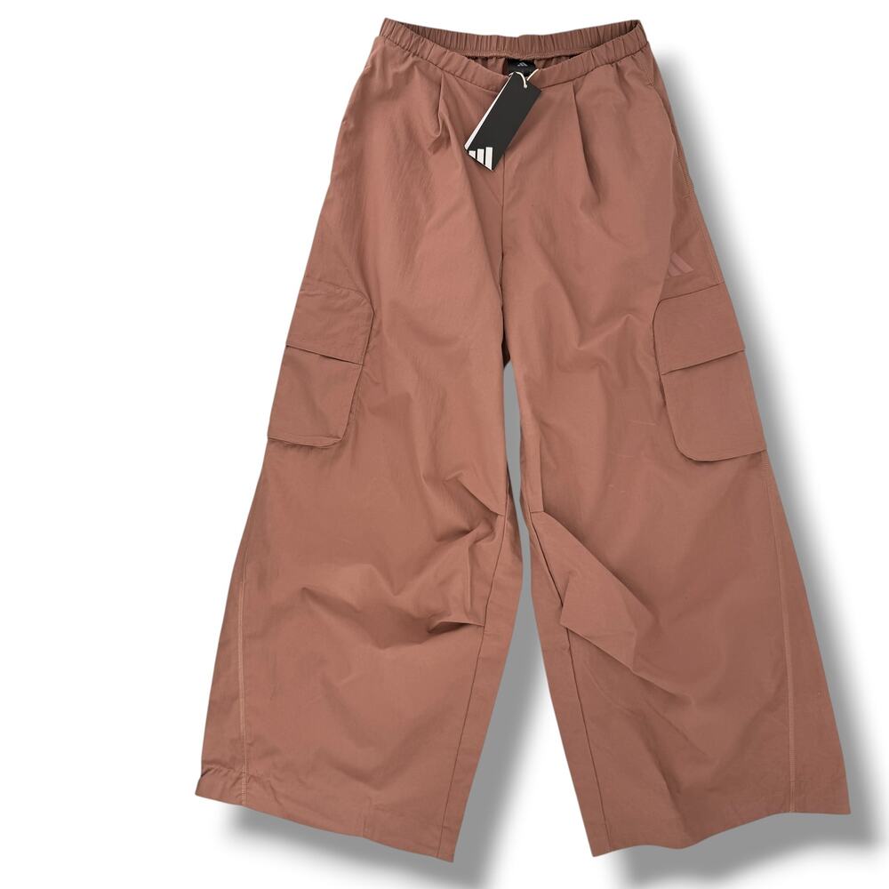 Adidas Multi Sport Cargo Wide Leg Pants Womens Sz XS Warm Clay Pink